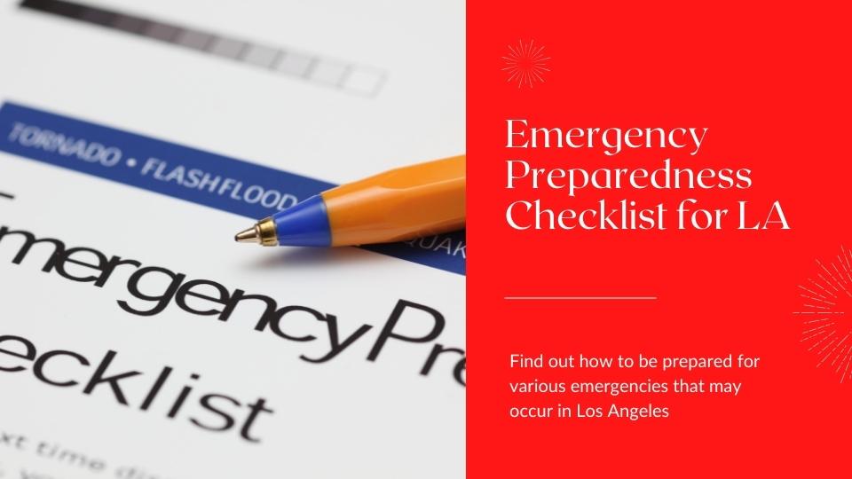 Los Angeles emergency preparedness checklist